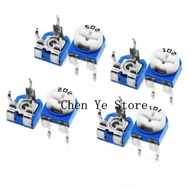 

RM065 RM-065 100R 200R 500R 1K 2K 5K 10K 20K 50K 100K 200K 500K 1M 102 103 ohm Trimpot Trimmer Potentiometer Variable Resistor