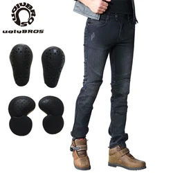 Oddychające klasyczny w kształcie motocykla dżinsy Outdoor Driving Motocross spodnie ochronne wygodne Pantalon Moto odpinany sprzęt