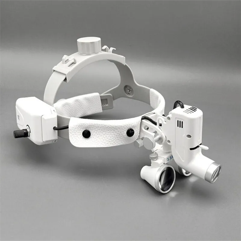 High Quality Wireless 5WLED Medical Headlampn Surgical Headlight Illuminator+2.5/3.5X Binocular Magnifier Dental Loupes