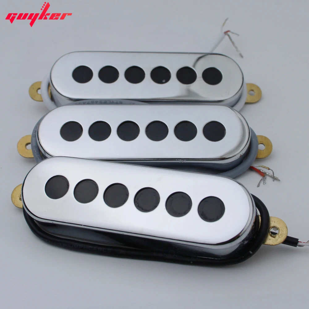 1 Set GUYKER Tri-sonic Single Ceramics Pickups For Electric Guitar Chrome/Gold