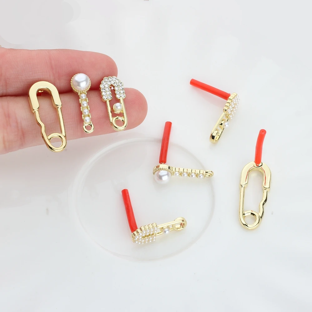 Zinc Alloy  Paper Clip Shape Geometry Earrings Connector 6pcs/lot For DIY Fashion Earrings Jewelry Making Accessories