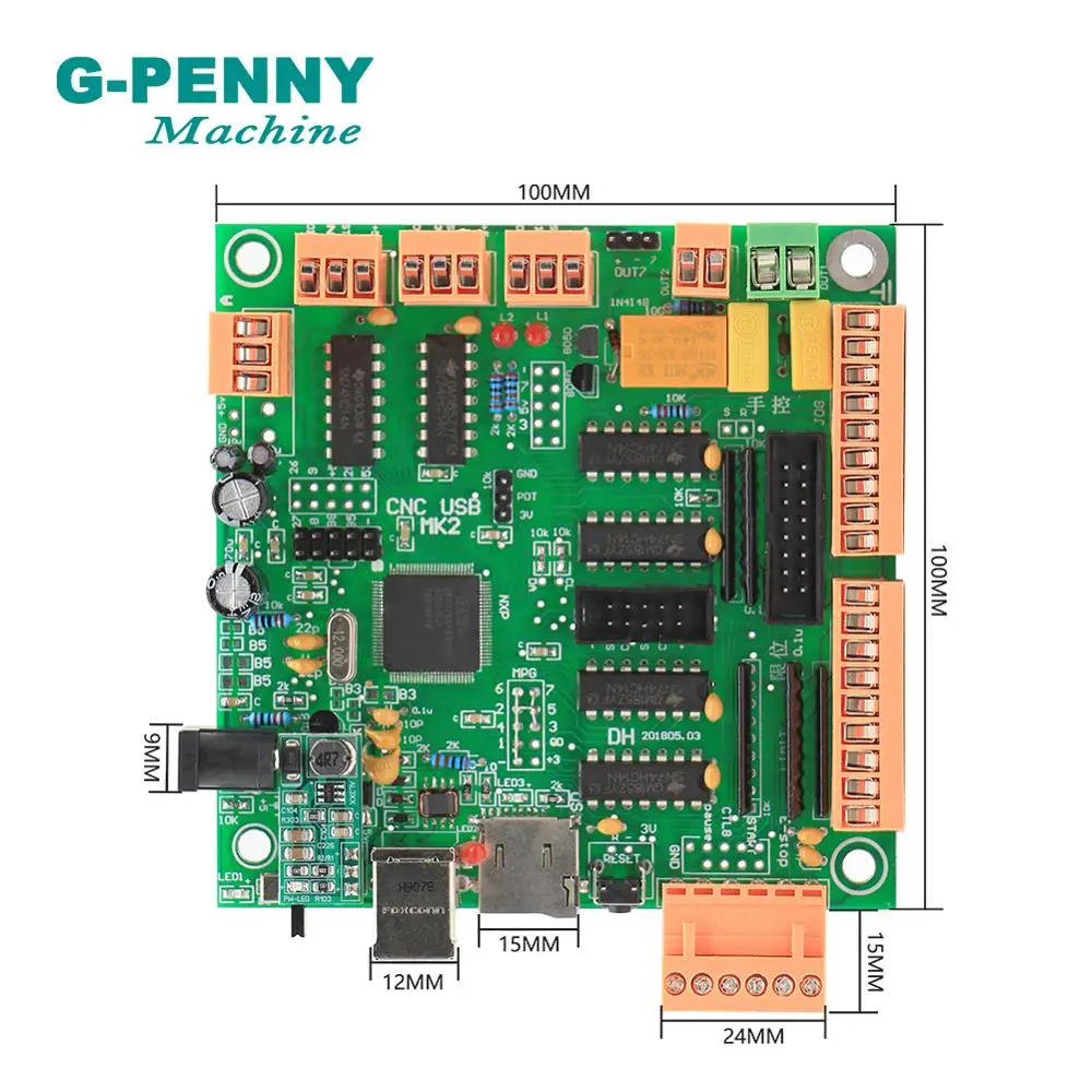 CNC DIY Machine 4 axis USBCNC Controller CNC USB Interface Board   MK2 100kHz  Multi-axis multifunctional control board