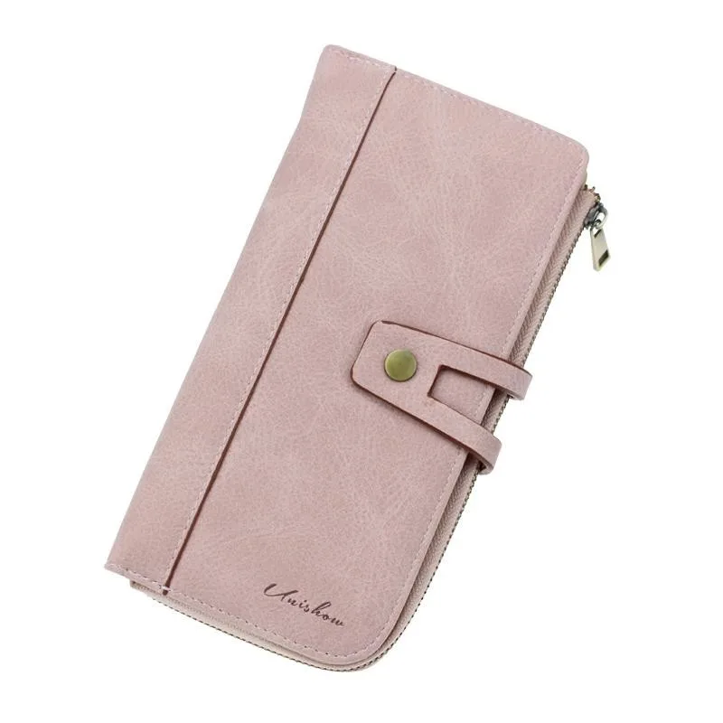 

Soft Pu Leather Women Wallet Long Zipper Female Purse Coin Pocket Simple Casual Lady Clutch Purse Big Capacity Ladies Wallet