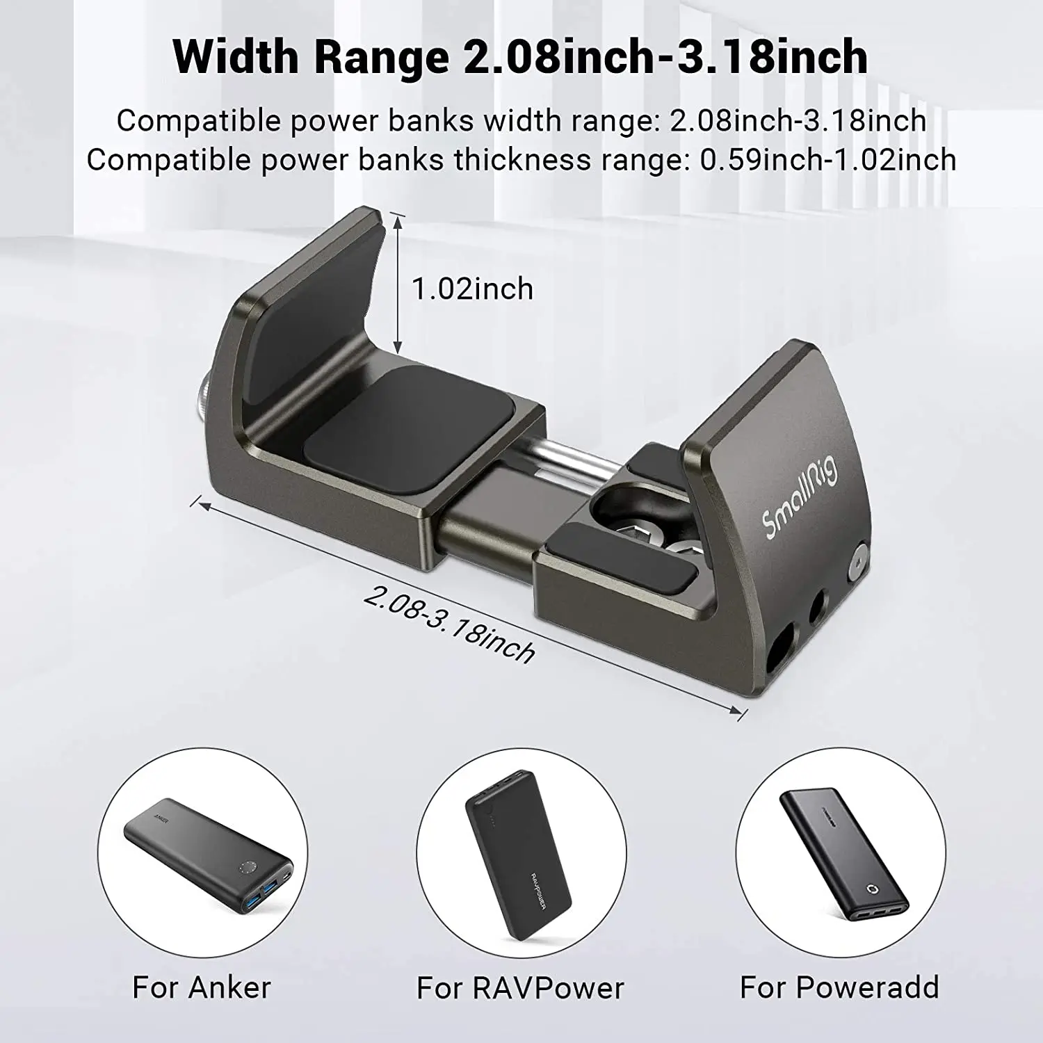 Uniwersalny uchwyt na powerbank SmallRig do lustrzanki cyfrowej iPhone 14 do aparatu Sony Telefon komórkowy Power Bank Clamp Video Shooting Support Rig