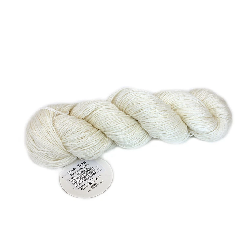 100g Hank New Sock Yarn Wool Merino Nylon  Hand knitting Crochet  Undyed Yarn Natural White