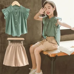 Girls Clothes Set Summer top + Short Pants 2 PCS Children Clothing For Girls Teen Kids Girls Clothes 8 10 12  Year