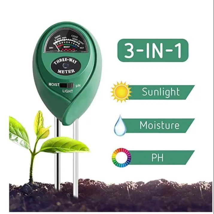 4 in 1/5 in 1 Soil PH Meter Sunlight PH Tester Garden Flowers Temp Acidity Meter Moisture Testing Tool Humidity PH Analyzer