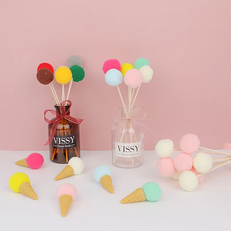 Accesorios de fotografía de Foto de helado de simulación linda, accesorios de fondo de sesión de fotos, artículos de decoración de fiesta en casa, 6 piezas