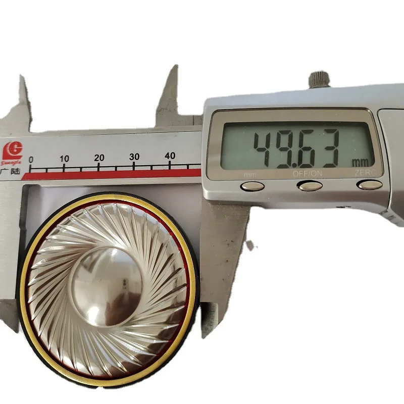 50ミリメートルスピーカーユニットtitaniumフィルムダブル銅リング42オーム2個