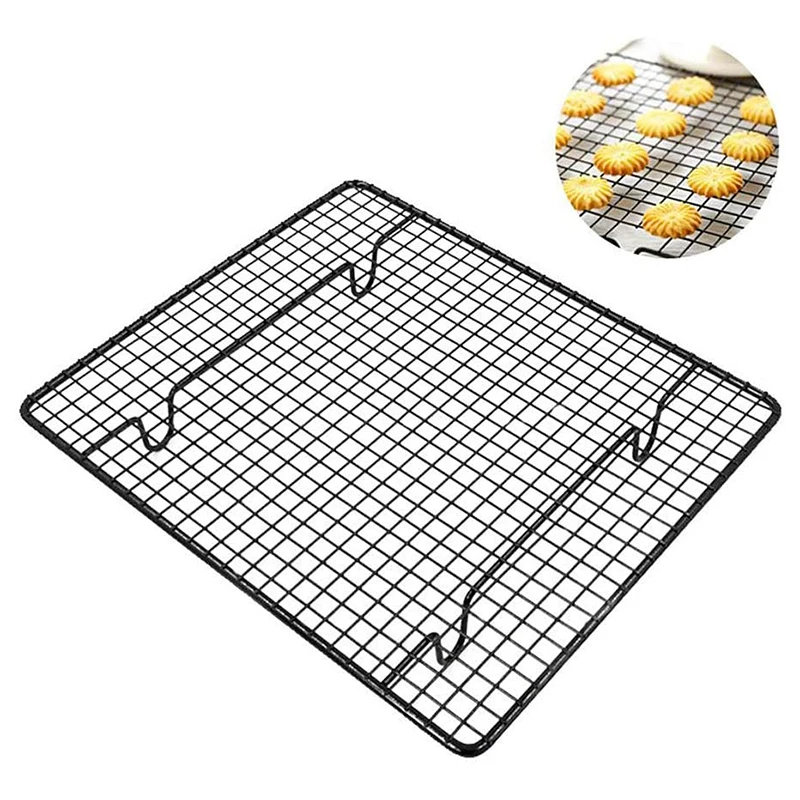 1pc Encrypted Bread Cooling Rack Black Non Stick Cake Rack Biscuit Rack Clean Drying Rack