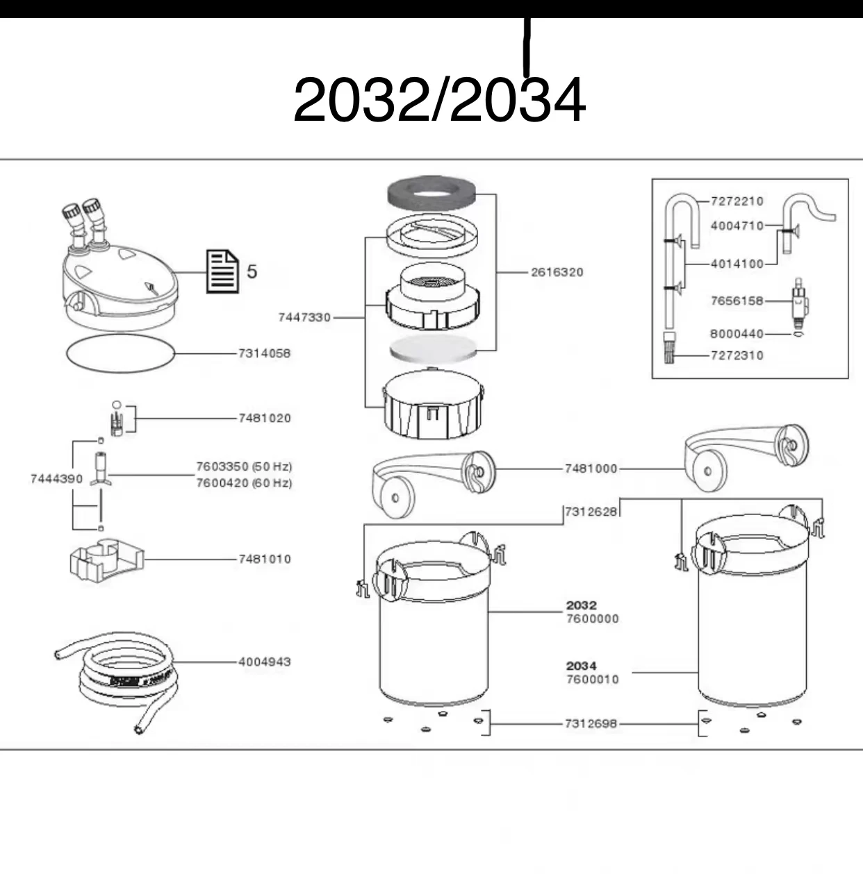 EHEIM 2032 2034 2036 2231 2232 2234 2236 External filter ECCO Spare parts