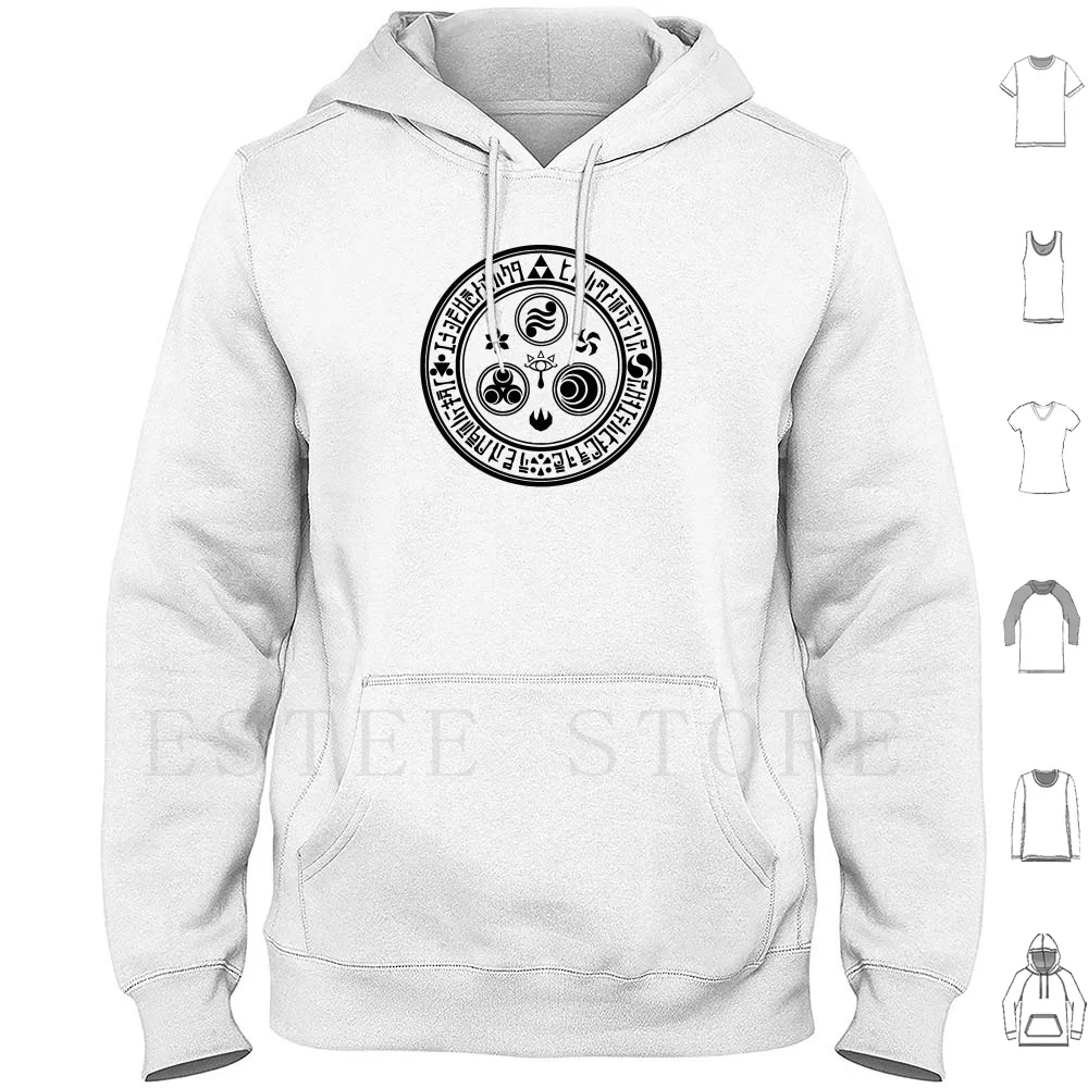 Hero's Mark (Negro) Sudadera con capucha de manga larga Wind Waker Triforce Gannon Twilight Princess Legend Ocarina Érase una vez