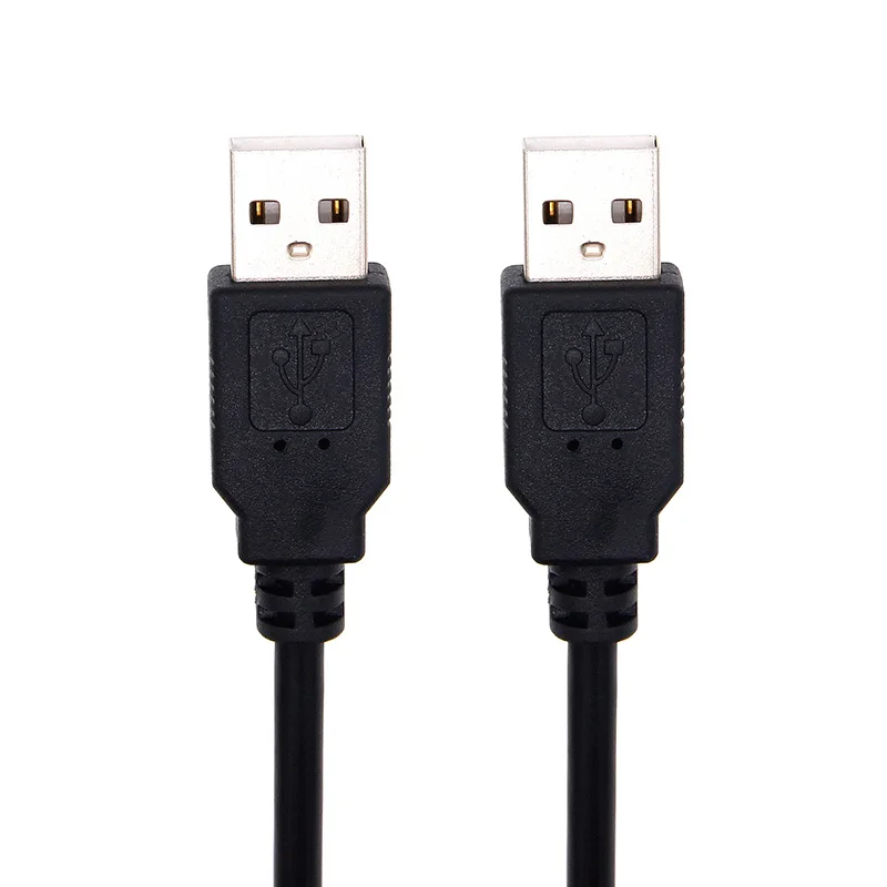 مزدوج أوسب الكمبيوتر تمديد كابل يو إس بي 2.0 نوع A ذكر إلى كابل موصل ذكر مرحبا السرعة 480 Mbps الأسود كابل نقل بيانات الكابلات 0.3 متر/0.5 متر/1 متر/1.5 متر