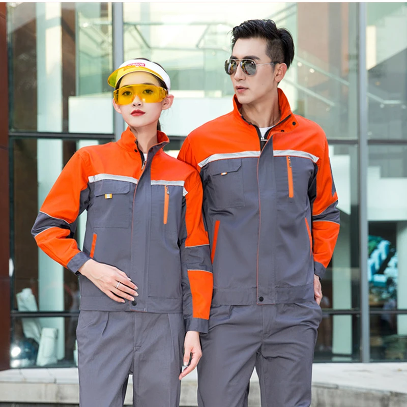 

Mechanical Work Clothing Set Men Women Jacket+Pants Auto Repair Workshop Factory Workshop Durable Coverall Uniforms Welding Suit