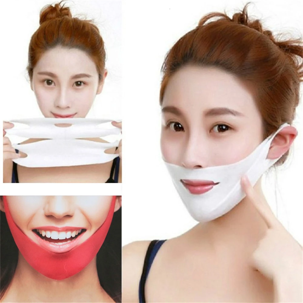 V Shape Mask Massage Face Firming Mask Chin facial  Lifting Mask Wrinkle Shaper V Line Mask Slimming Beauty Skin Care Tool Lady