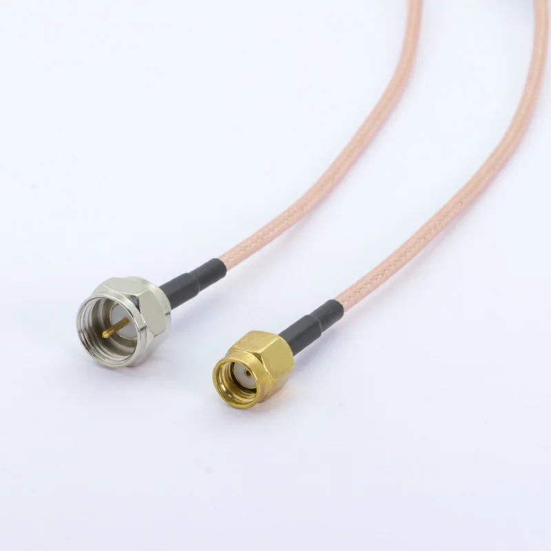 10 pces rf conjunto de cabo coaxial f macho plugue para rp sma macho conector rg316 trança extensão cabo jumper 15cm