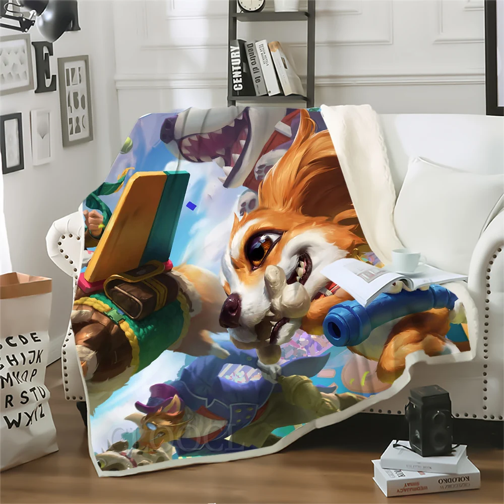 CLOOCL Battle Academia Ezreal Splash Art LoL Blanket Printed Fashion Sofa Throw Blanket for Beds Teenager Home Adult Kids Quilt