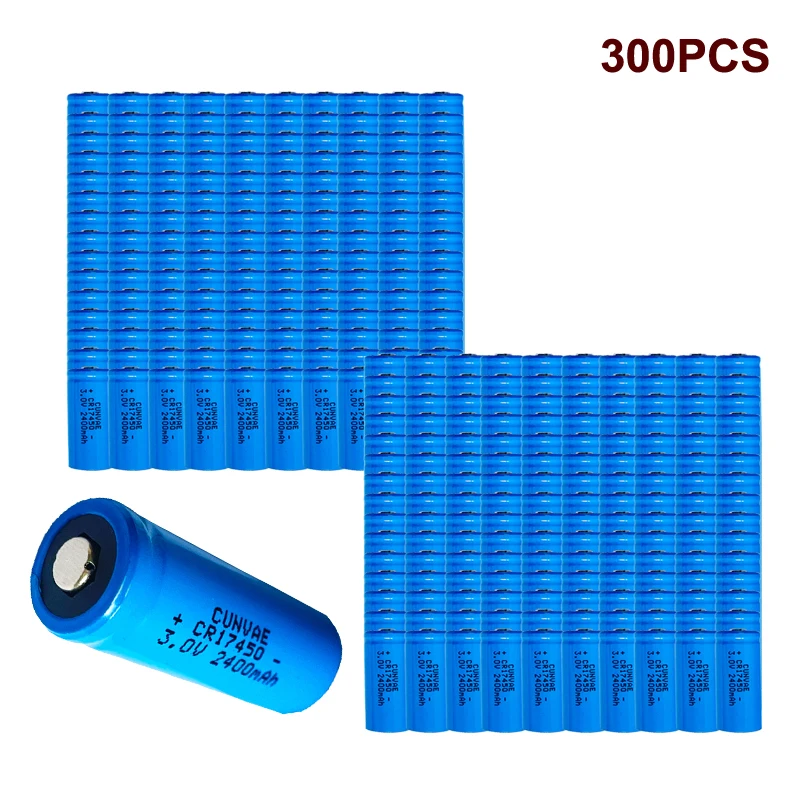 

300PC CR17450E 17450 2400mAh power flowmeter memory smart water meter 3.0v lithium manganese battery CR17450 Batteries