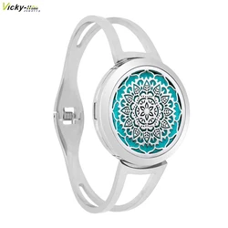 Love Hearts Bracelet Aromatherapy / Essential Oils Aromatherapy Locket Bangle in 316L Stainless Steel