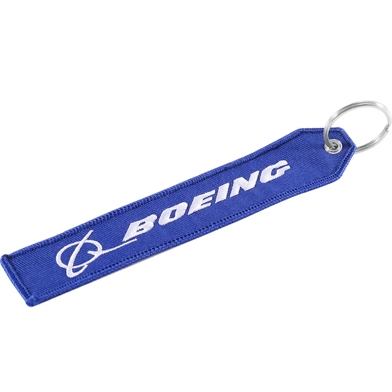 Boeing Embroidery Travel Luggage Bag Tag Best Gift for Flight Crew Aviation Keychain