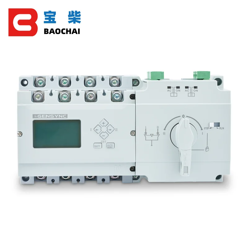 interruptor de transferencia automatica do ats do gerador controlador dobro do poder 63a 100a 125a 250a 630a 1000a sls3125b 01