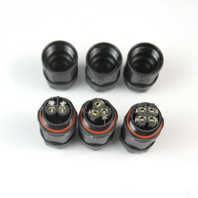 IP68 Waterproof Connector I-Type L20 2/3/4 Pin Electrical Terminal Adapter Wire Connector Screw Pin LEDLight Outdoor Connection