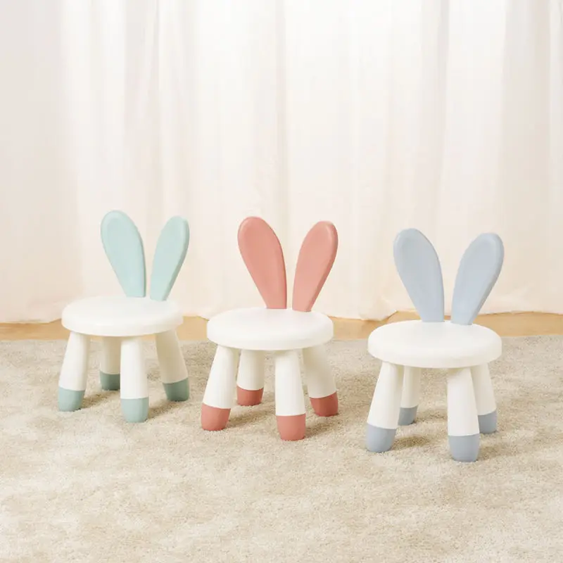 New Children\'s Furniture Baby Chair Children Stool Footboard Indoor Bench Rabbit Deer Shape Children Chair Cute Rabbit Gift