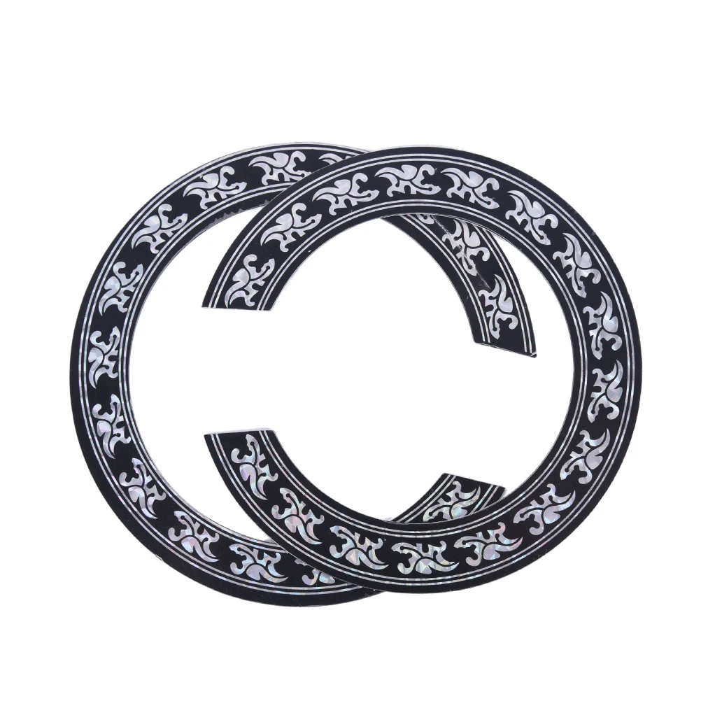 IRIN 94mm 104mm Hard PVC Guitar Circle Sound Hole Rosette Inlay Decal Sticker for Acoustic Guitars Decal Parts Accessories