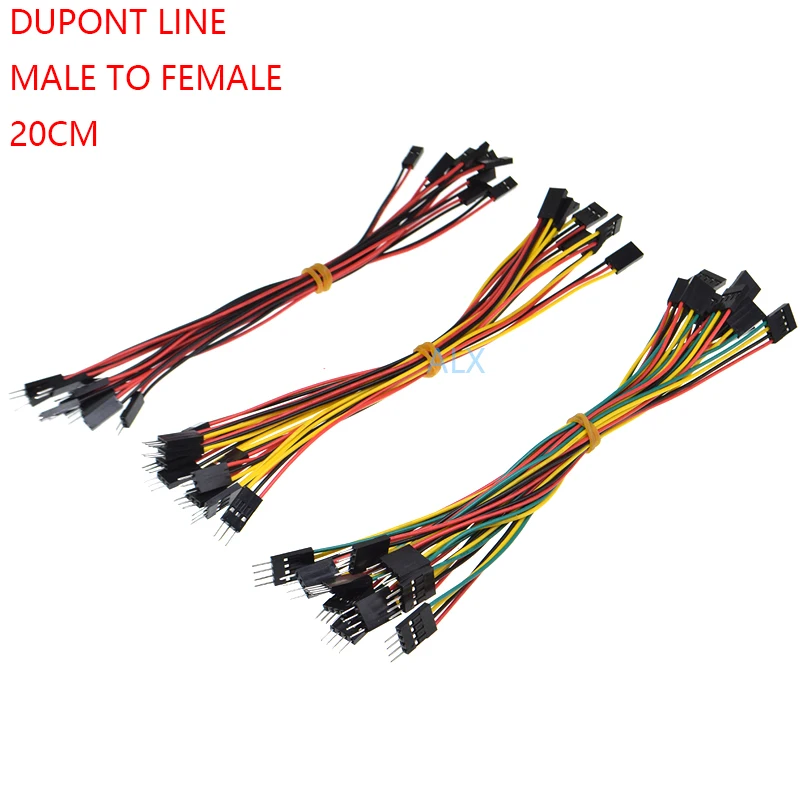 10PCS 20CM MALE TO FEMALE DUPONT LINE DUPONT connector plug with cable jumper wire 2.54MM PITCH 2/3/4/5/6/8 PIN  2P/3P/4P/5P/8p