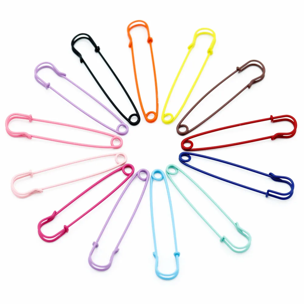 10Pcs Large Heavy Duty Metal Safety Pins Brooch Pins Sewing Tools Color Pins For DIY Jewellery Sewing Accessories Big Safety Pin