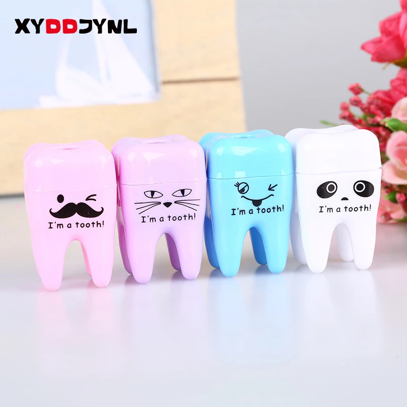 1 Pcs Cute Stationery Tooth Teeth Pencil Sharpener Material Escolar Pencil Cutter Knife School Supplies Papelaria