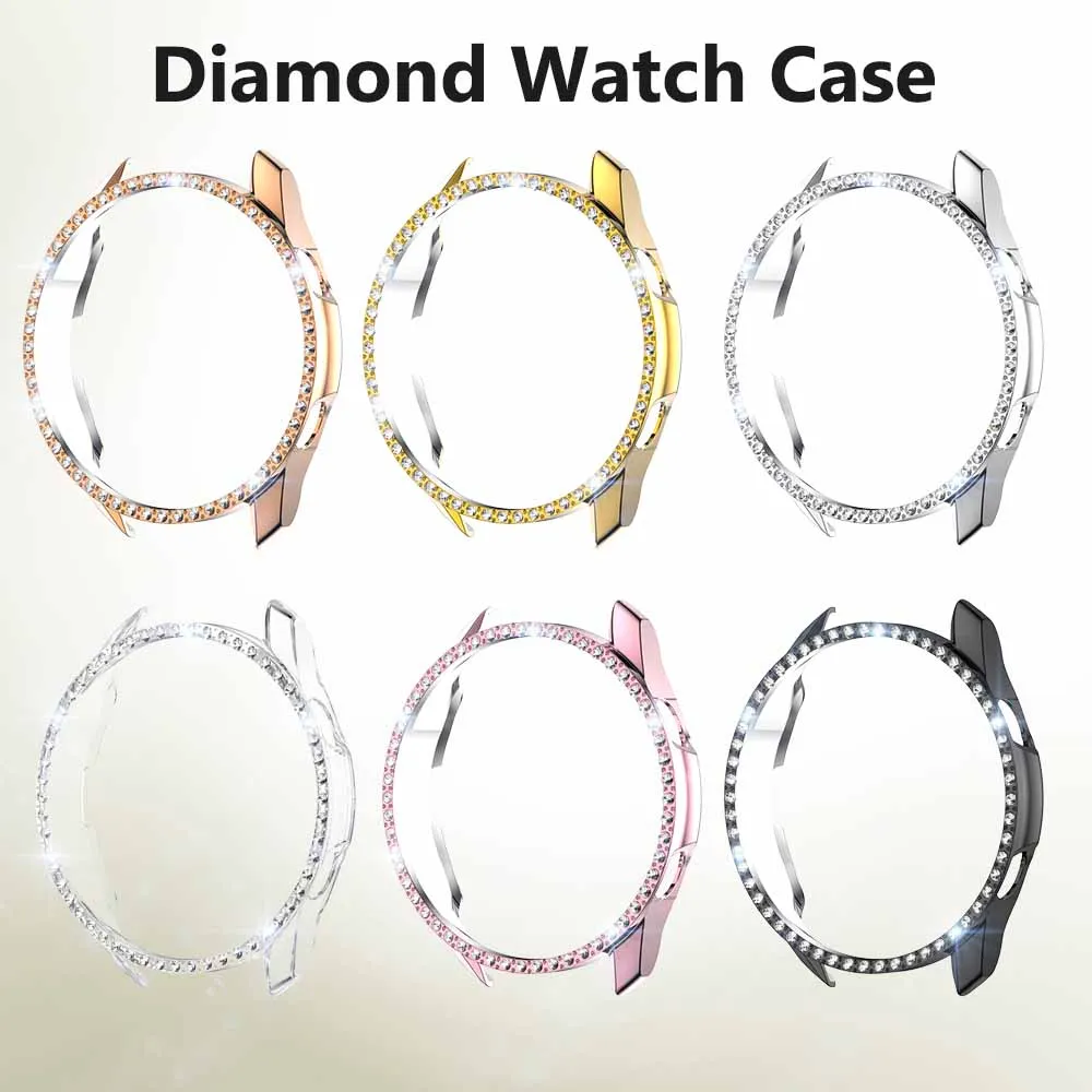 Case for Samsung Galaxy Watch 3 45mm Soft TPU Case Protective Bumper for Galaxy 3 Watch 41mm Bling Smartwatch Frame Accessories