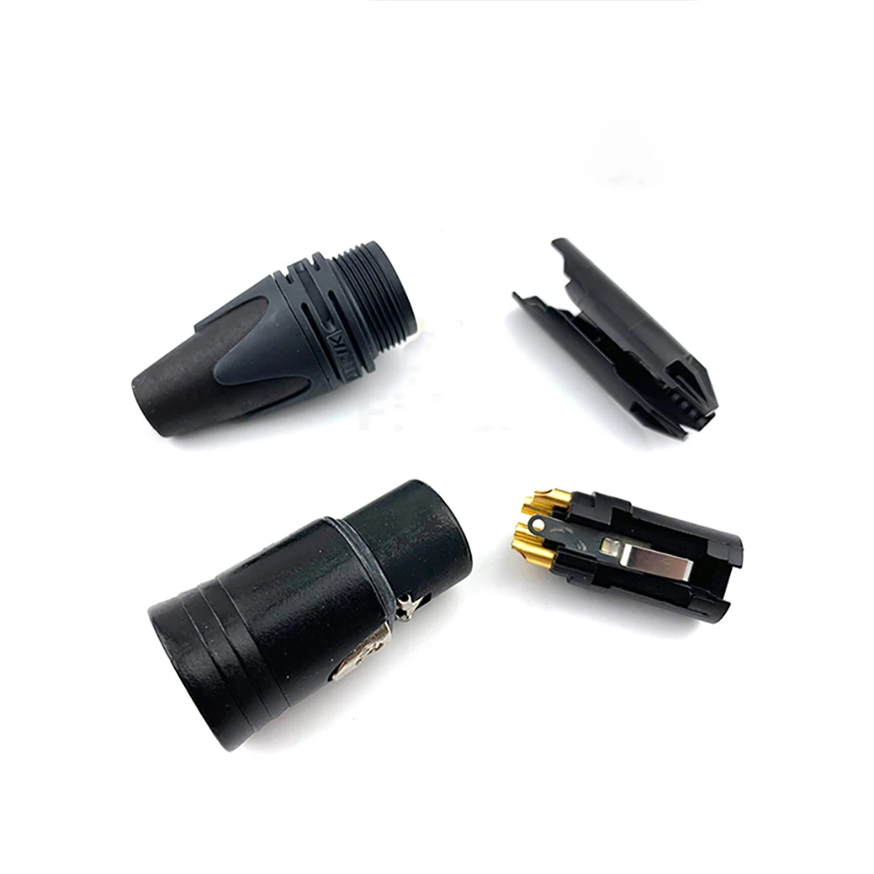 NC4FXX-B оригинальный Swiss Neutrik четыре ядра cannon XLR черная Золотая версия сбалансированный разъем для наушников