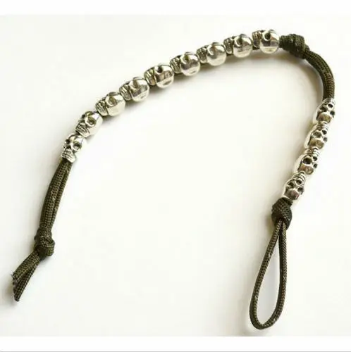 Commercio all'ingrosso 10 pezzi Tibet argento antico Steampunk Skull Spacer Bead gioielli fai da te accessori per finiture artigianali per orecchini collana