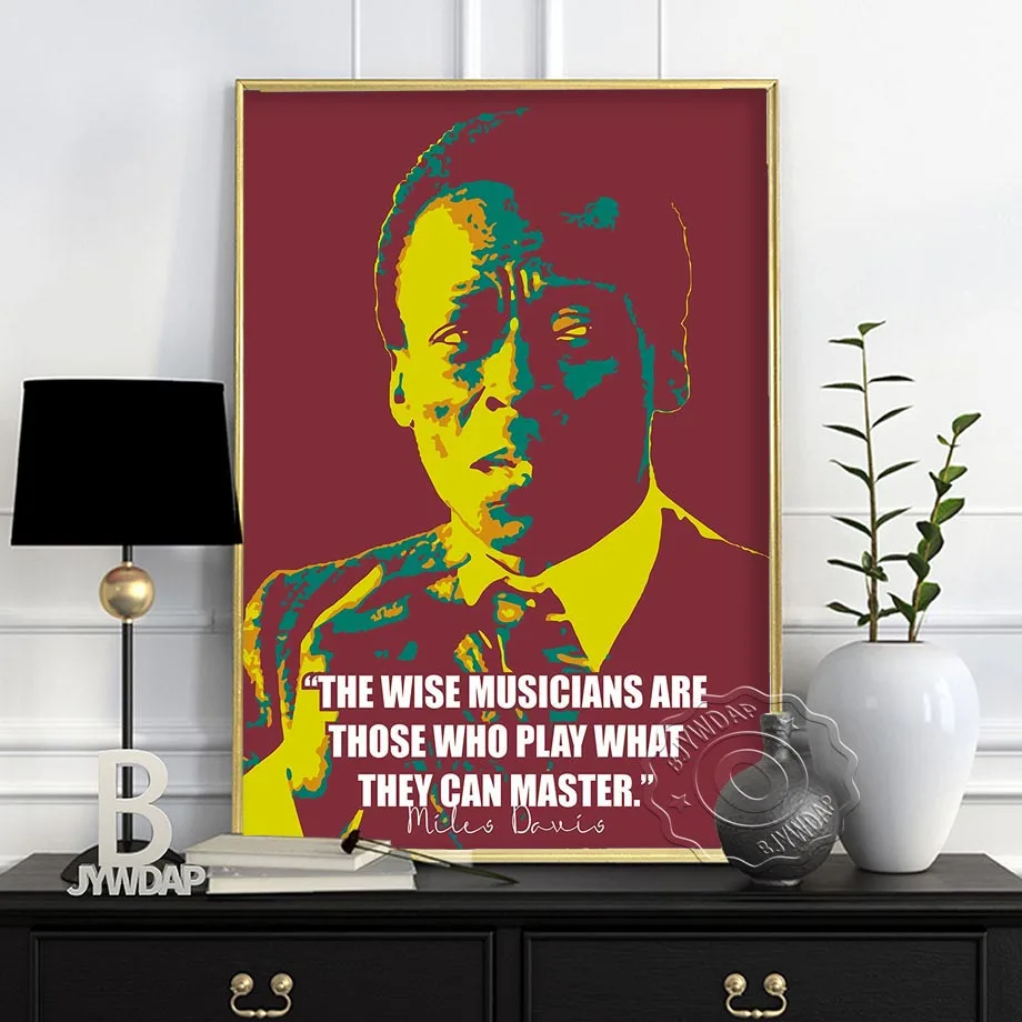 Canvas Painting Miles Davis Art Poster Jazz Music Star Kind of Blue Posters and Prints Wall Art Decoration Bedroom Home Decor