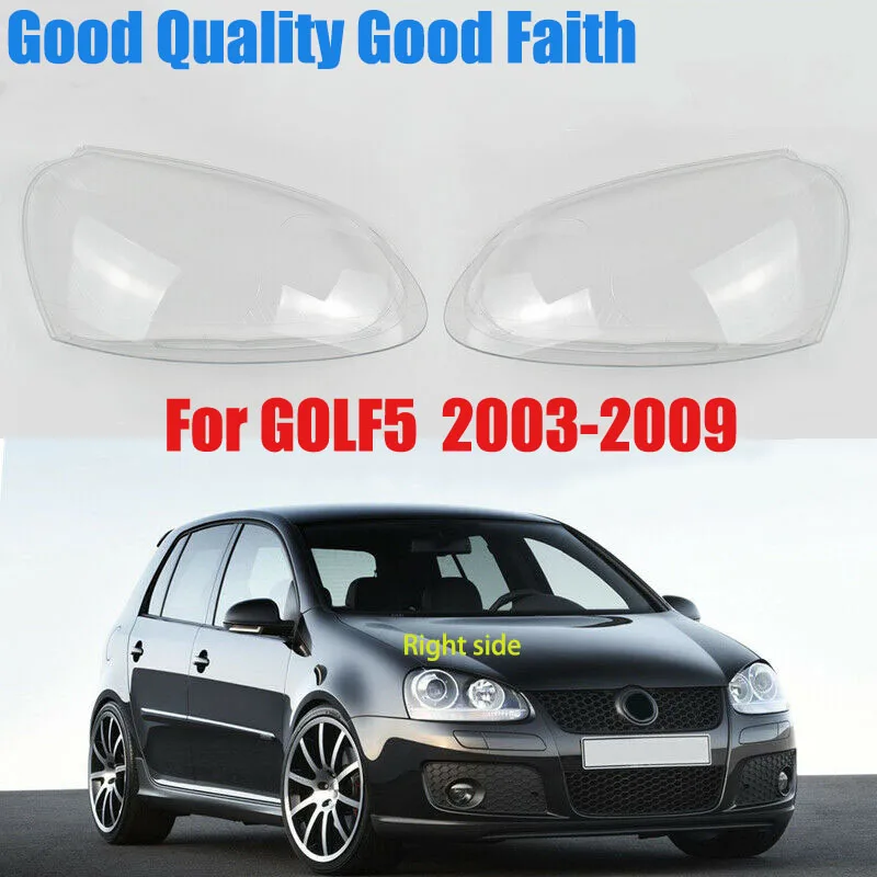 Headlight Lens for GOLF5 2003-2009 Transparent Glass Cover Shell Replacement Lamp Shade Car Auto Headlamp Clear Shell Parts