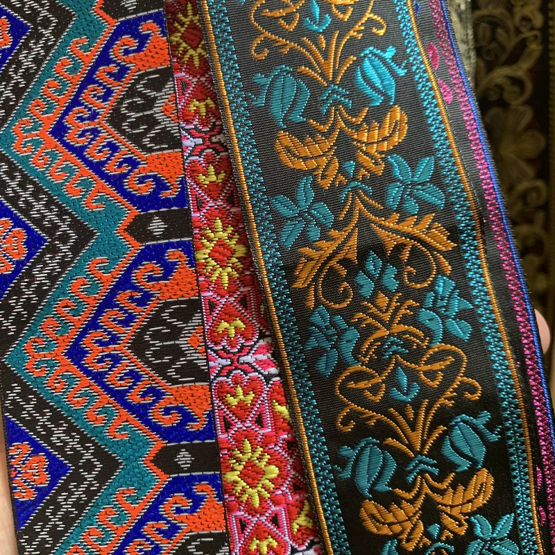 5 Yards 5CM MIX PACK Vintage Ethnic Embroidery Lace Ribbon Boho Lace Trim DIY Clothes Bag Accessories Embroidered Fabric Custom