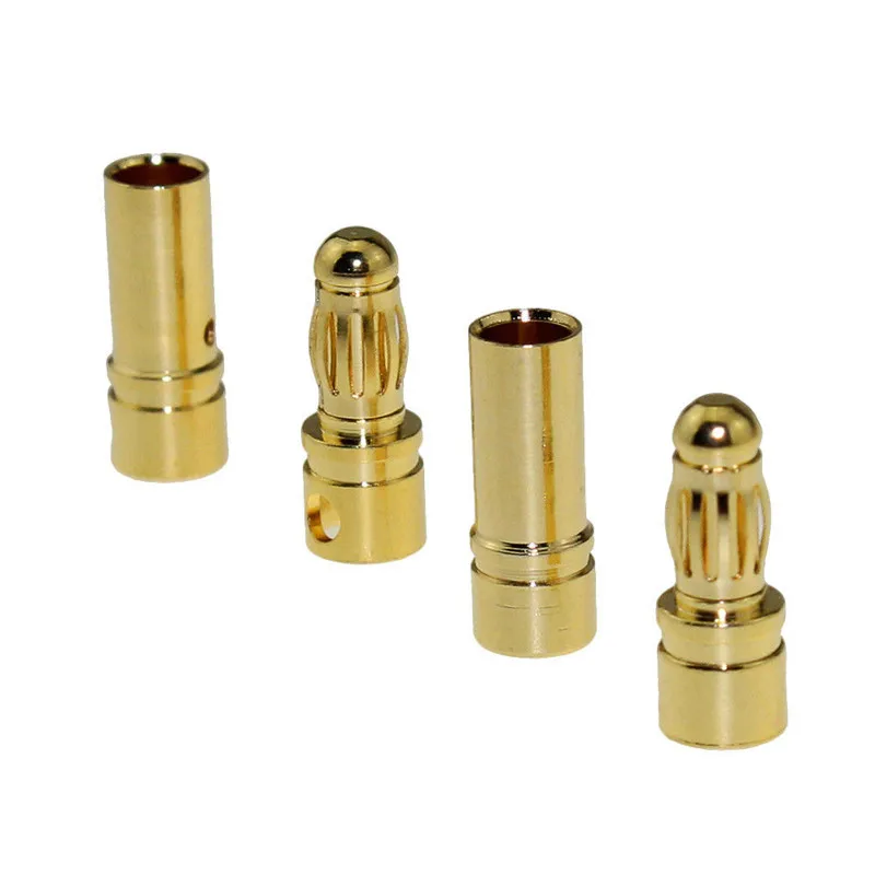 20/40pcs 3.5mm Gold Bullet Banana Connector Plug For ESC Battery Motor (10 / 20Pairs)