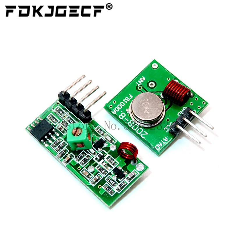 433Mhz RF Wireless Transmitter Module and Receiver Kit 5V DC 433MHZ/315MHZ Wireless For Arduino Raspberry Pi /ARM/MCU WL Diy Kit