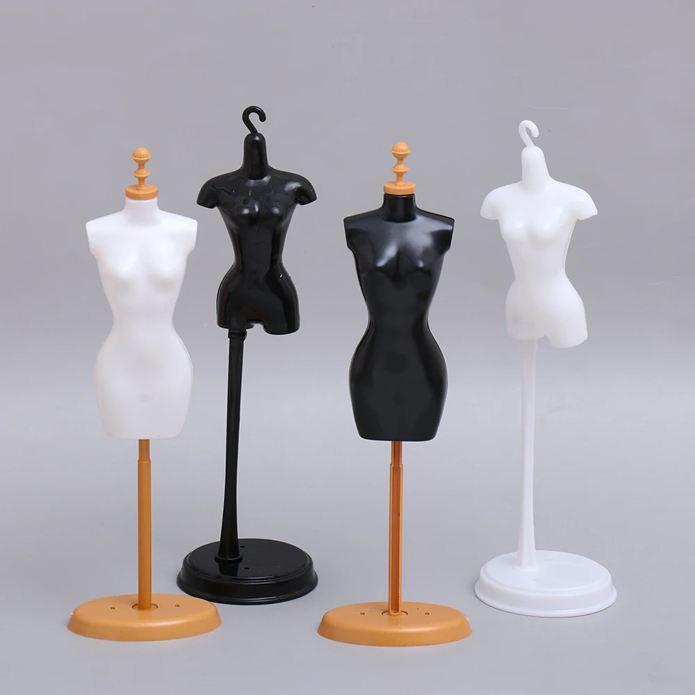 Dollhouse Plastic Doll Clothes Holder Doll Display Holder Model Hanger Mannequin Model Stand Toys Dress For 1/6 Dolls Accessorie