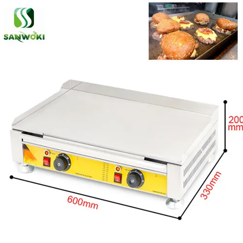 Electric Grill Barbecue Griddle Teppanyaki Machine cast iron Steak Grill Pan baked cake cold noodle machine pancake machine