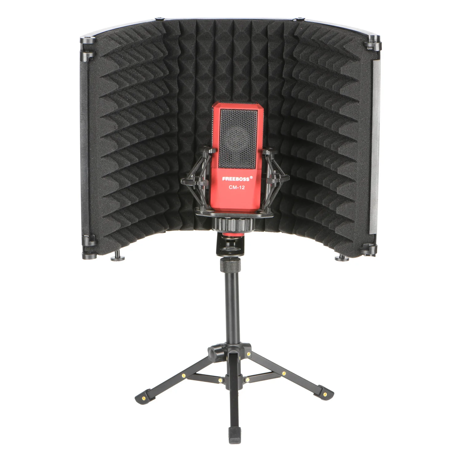 Freeboss Sound Isolation Shield Microphone 3 5 panel Reflection Filters absorption Foam Acoustic Screen Studio Record FB-PS68/69