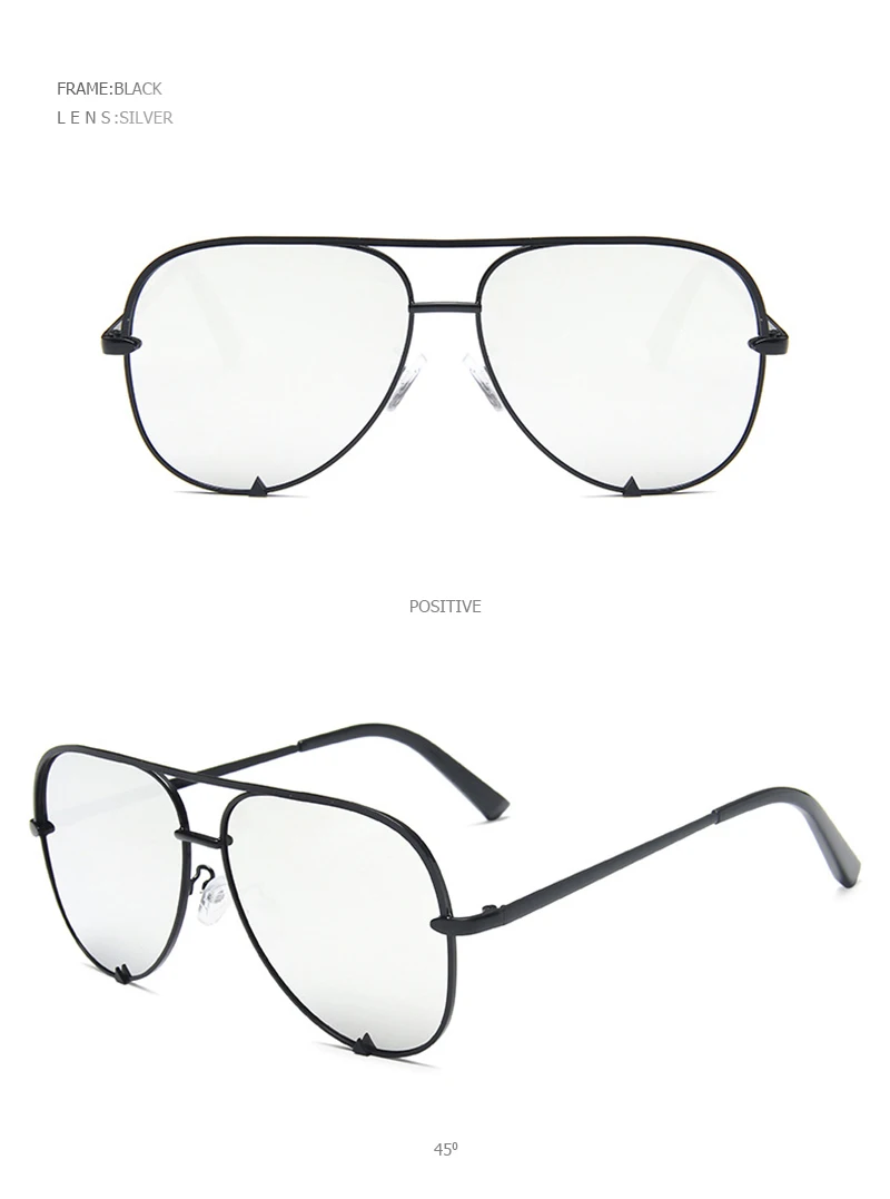 Klassische Metall Luftfahrt Sonnenbrille Frauen Mode Legierung Pilot Sonnenbrille Männer Farbverlauf Schwarz Driving Shades Damen UV400 – Detail 14