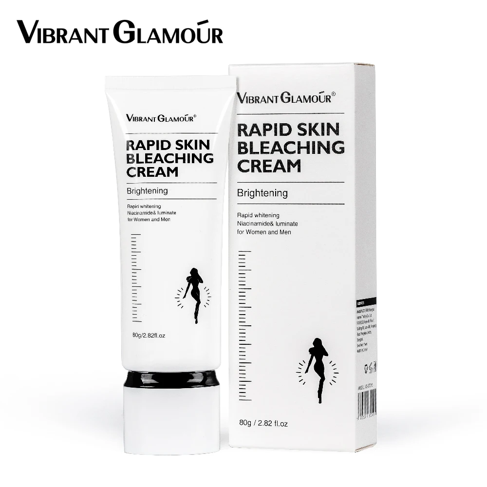 Vibrante glamour rosto corpo rápido clareamento da pele creme clareamento clareamento hidratante duradouro calmante reparação loção