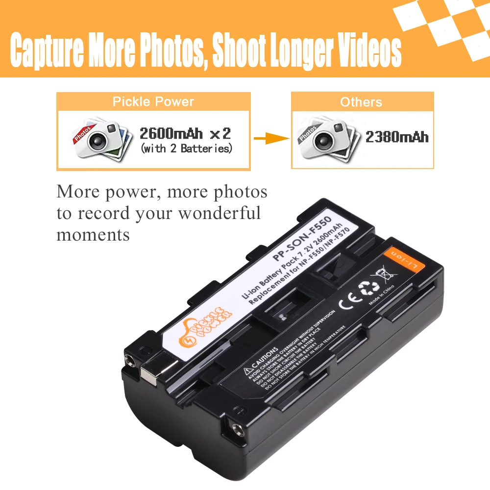 NP F NP-F550 аккумулятор + двойное зарядное устройство для карманной кинокамеры Blackmagic 6K Pro Sony F570 F530