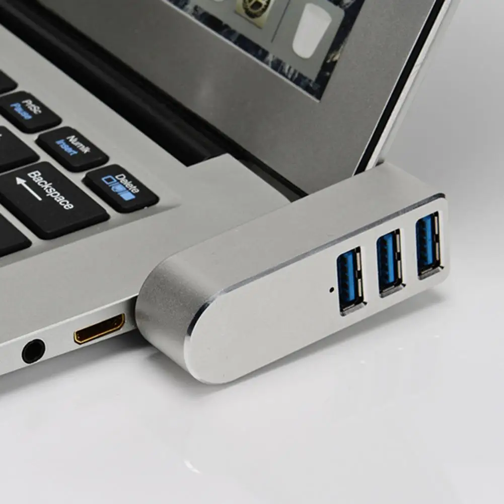 Aluminum Alloy Rotatable Rotating 4 Ports USB3.0 Hub Extension High Speed Splitter For PC Laptop USB devices