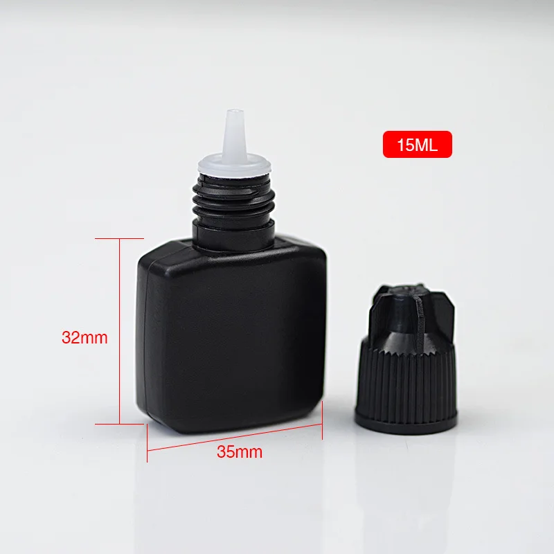 10pcs Grafting Eyelash Glue Water Bottle 5ml Replacement Bottle Black Glue Empty Bottle Glue Container Cosmetics Tools