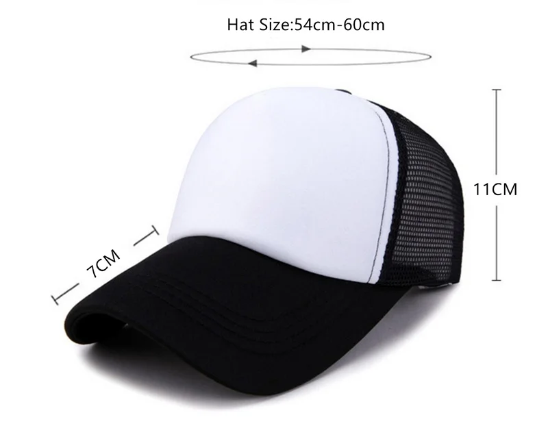 Japanese  Anime Cat Casual Plain Mesh Baseball Cap Adjustable Snapback Hats for Women Men Hip Hop Trucker Cap