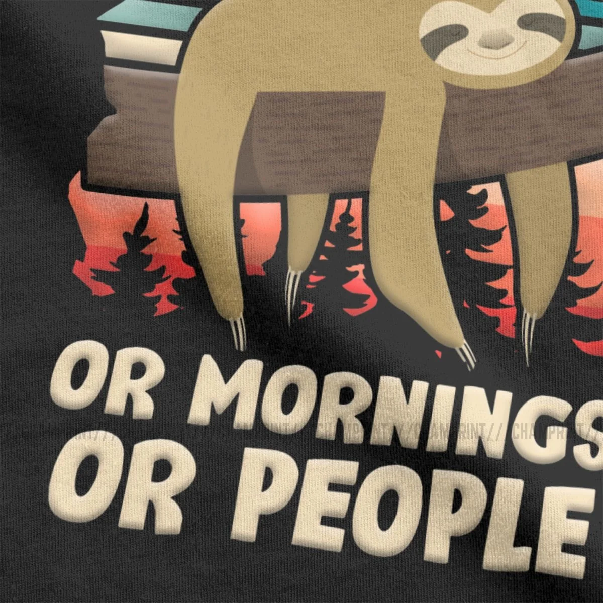 Vintage Funny Sloth I Hate Morning People T-Shirt for Men Crew Neck 100% Cotton T Shirt Short Sleeve Tees 4XL 5XL Clothing