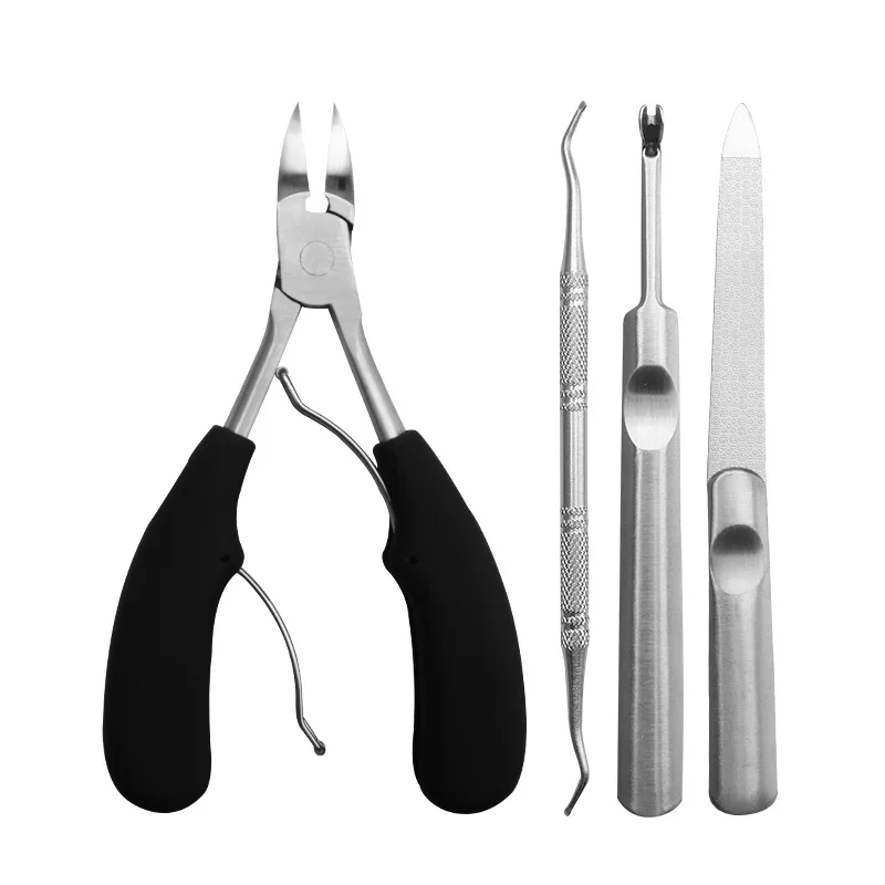 Hot Nail Clipper Set Stainless Steel Toenail Clippers Thick Ingrown Toe Nail Heavy Duty Precision Nail Scissor Cut Toenails Tool